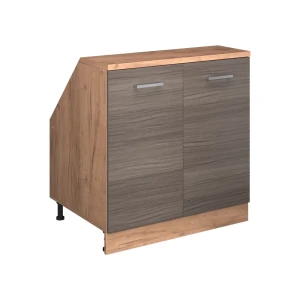 Wardrobe for sloping ceiling Rion Ædel grå 80 x 81.6 cm med 2 døre, skabskorpus 60 cm dybde Vicco