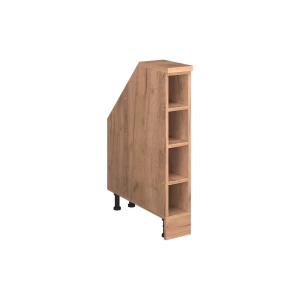Køkkenskab til skrå væg R-Line Gold power oak 15 cm med 4 rum, skabskorpus 60 cm dybde Vicco