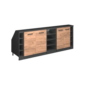 Skabssæt til skrå væg Rion Gold power oak 210 cm Sæt af 5 skabskorpusser 60 cm dybde Vicco