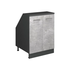 Skab til skrå væg Rion Beton 60 x 81.6 cm med 2 døre, skabskorpus 60 cm dybde Vicco