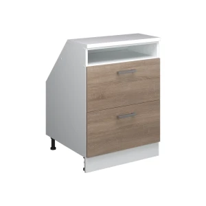 Skab til skrå væg Rion Sonoma 60 x 81.6 cm med 2 skuffer, skabskorpus 60 cm dybde Vicco