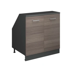 Skab til skrå væg Rion Ædel grå 80 x 81.6 cm med 2 døre, skabskorpus 60 cm dybde Vicco