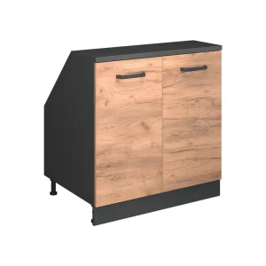 Skab til skrå væg Rion Gold power oak 80 x 81.6 cm med 2 døre, skabskorpus 60 cm dybde Vicco