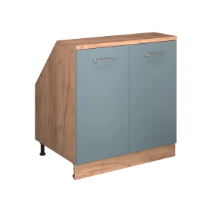 Wardrobe for sloping ceiling Rion Blågrå 80 x 81.6 cm med 2 døre, skabskorpus 60 cm dybde Vicco