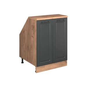 Skab til skrå væg Rion Antracit landhus 60 x 81.6 cm med 2 døre, skabskorpus 60 cm dybde Vicco