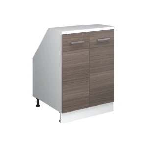 Skab til skrå væg Rion Ædel grå 60 x 81.6 cm med 2 døre, skabskorpus 60 cm dybde Vicco