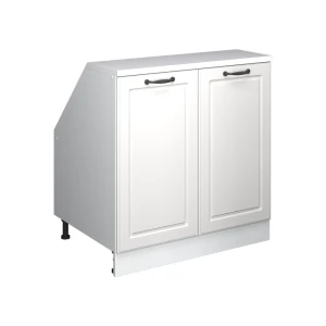 Mobile sottotetto Rion Bianco rustico 80 x 81.6 cm con 2 porte, corpio 60 cm profondità Vicco