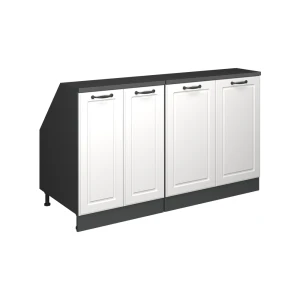 Szafka kuchenna na dach skośny R-Line Biały domek wiejski 140 cm Zestaw 2 korpusów szafy głębokość 60 cm Vicco