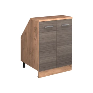 Meuble de rangement sous pente Rion Gris noble 60x81.6cm 2 portes, 60 cm de profondeur Vicco