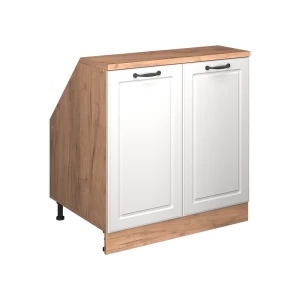 Wardrobe for sloping ceiling Rion Hvid landhus 80 x 81.6 cm med 2 døre, skabskorpus 60 cm dybde Vicco
