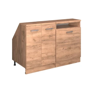 Køkkenskab til skrå væg R-Line Gold power oak 120 cm Sæt af 2 skabskorpusser 60 cm dybde Vicco