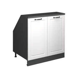 Šikmá skriňa Rion Biely vidiecky dom 80 x 81.6 cm s 2 dverami, korpus skrine hĺbka 60 cm Vicco