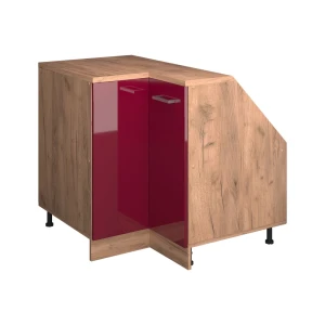 Skab til skrå væg Hjørneskab Rion Rød højglans 75.6 x 81.6 cm med 1 dør, skabskorpus 60 cm dybde Vicco