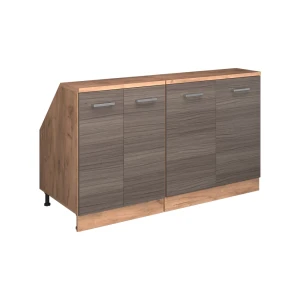 Mobile cucina sottotetto R-Line Grigio nobile 140 cm Set di 2 carcasse armadio profondità 60 cm Vicco