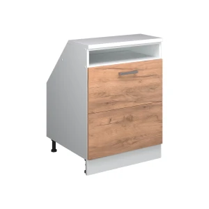 Skab til skrå væg Rion Gold power oak 60 x 81.6 cm med 2 skuffer, skabskorpus 60 cm dybde Vicco