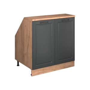 Wardrobe for sloping ceiling Rion Antracit landhus 80 x 81.6 cm med 2 døre, skabskorpus 60 cm dybde Vicco