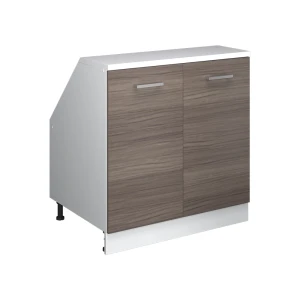 Skab til skrå væg Rion Ædel grå 80 x 81.6 cm med 2 døre, skabskorpus 60 cm dybde Vicco