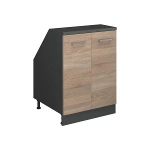 Skab til skrå væg Rion Sonoma 60 x 81.6 cm med 2 døre, skabskorpus 60 cm dybde Vicco