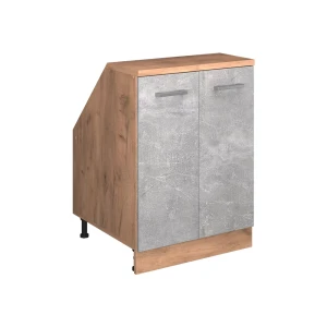 Skab til skrå væg Rion Beton 60 x 81.6 cm med 2 døre, skabskorpus 60 cm dybde Vicco