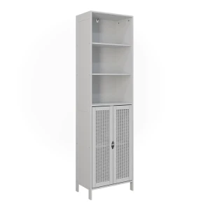Kylpyhuoneen kaappi Liora Valkoinen 48x170 cm 2 ovea Vicco
