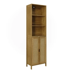 Badeværelsesskab Liora Bambus 48 x 170 cm med 2 døre Vicco