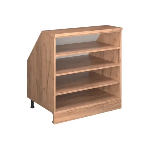Køkkenskab til skrå væg R-Line Gold power oak 80 cm med 4 rum, skabskorpus 60 cm dybde Vicco
