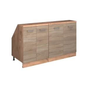 Szafka kuchenna na dach skośny R-Line Sonoma 140 cm Zestaw 2 korpusów szafy głębokość 60 cm Vicco