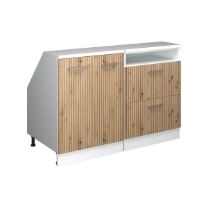 Dachschrägenschrank-Set Rion Artisan-Eiche 120 cm 2er Set Schrankkorpuss 60 cm Tiefe Vicco