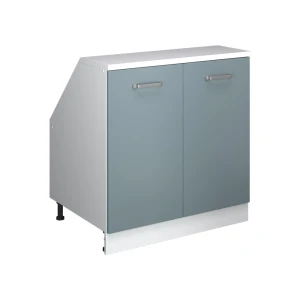 Mobile sottotetto Rion Grigio-blu 80 x 81.6 cm con 2 porte, corpio 60 cm profondità Vicco