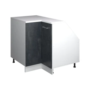 Skab til skrå væg Hjørneskab Rion Sort beton 75.6 x 81.6 cm med 1 dør, skabskorpus 60 cm dybde Vicco