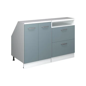 Szafka kuchenna na dach skośny R-Line Niebiesko-szary 120 cm Zestaw 2 korpusów szafy głębokość 60 cm Vicco