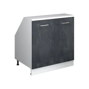 Šikmá skriňa Rion Čierny betón 80 x 81.6 cm s 2 dverami, korpus skrine hĺbka 60 cm Vicco