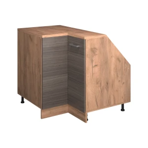 Skab til skrå væg Hjørneskab Rion Ædel grå 75.6 x 81.6 cm med 1 dør, skabskorpus 60 cm dybde Vicco
