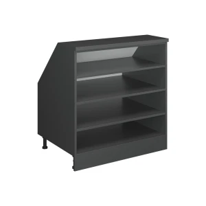Skråt tagskab Rion Antracit 80 x 81.8 cm med 4 rum, skabskorpus 60 cm dybde Vicco