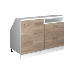 Küchenschrank für Dachschrägen R-Line Sonoma 120 cm 2er Set Schrankkorpuss 60 cm Tiefe Vicco