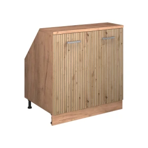 Wardrobe for sloping ceiling Rion Håndværker egetræ 80 x 81.6 cm med 2 døre, skabskorpus 60 cm dybde Vicco