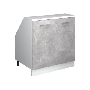 Szafa skosna Rion Beton 80 x 81.6 cm z 2 drzwiami, korpus szafy głębokość 60 cm Vicco