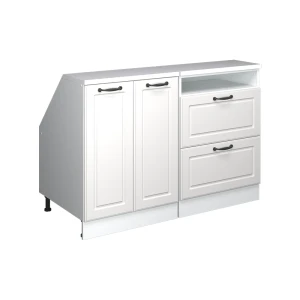 Mobile cucina sottotetto R-Line Bianco rustico 120 cm Set di 2 carcasse armadio profondità 60 cm Vicco