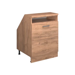 Skab til skrå væg Rion Gold power oak 60 x 81.6 cm med 2 skuffer, skabskorpus 60 cm dybde Vicco