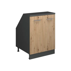 Skab til skrå væg Rion Håndværker egetræ 60 x 81.6 cm med 2 døre, skabskorpus 60 cm dybde Vicco