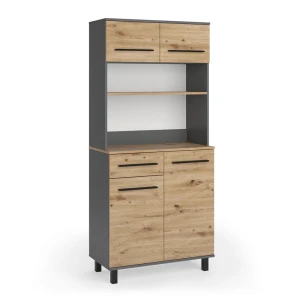 Køkkenbuffet Pure Håndværker egetræ/Antracit 80.2 x 177 cm Vicco