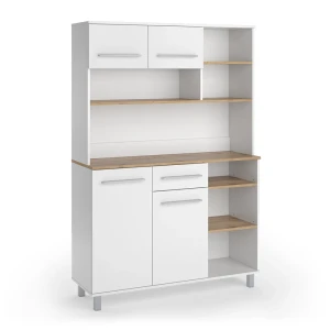 Køkkenbuffet Pure Hvid/Håndværker egetræ 120.2 x 177 cm Vicco