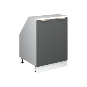 Skab til skrå væg Rion Antracit-guld 60 x 81.6 cm med 2 døre, skabskorpus 60 cm dybde Vicco