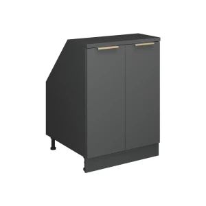 Skab til skrå væg Rion Antracit-guld 60 x 81.6 cm med 2 døre, skabskorpus 60 cm dybde Vicco
