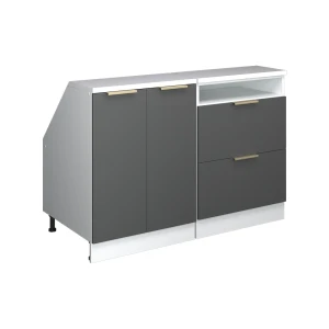 Zestaw szafek na dach skośny Rion Antracytowo-złoty 120 cm Zestaw 2 korpusów szafy głębokość 60 cm Vicco