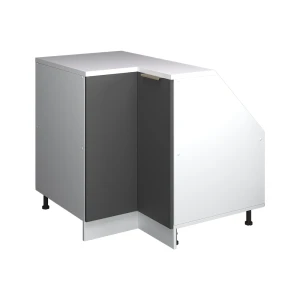 Skab til skrå væg Hjørneskab Rion Antracit-guld 75.6 x 81.6 cm med 1 dør, skabskorpus 60 cm dybde Vicco