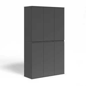 Garderobe Claus Antracit 111 x 191.5 cm med 6 døre Vicco