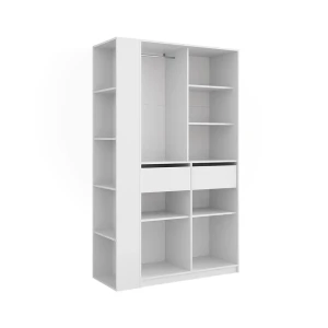 Tøjskab Elmo Hvid 50 x 200 cm Sæt med 2 stk. Vicco
