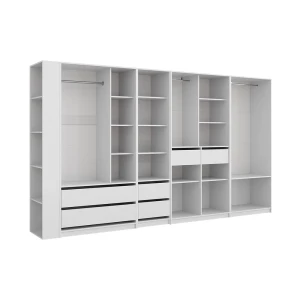 Tøjskab Elmo Hvid 50 x 200 cm Sæt med 5 stk. Vicco