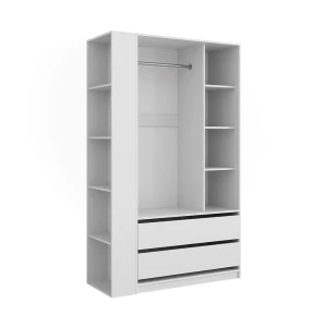 Tøjskab Elmo Hvid 50 x 200 cm Sæt med 2 stk. Vicco